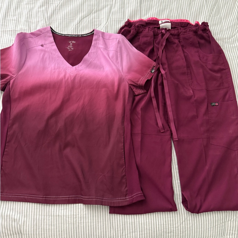 Pink Gradient Scrub Set